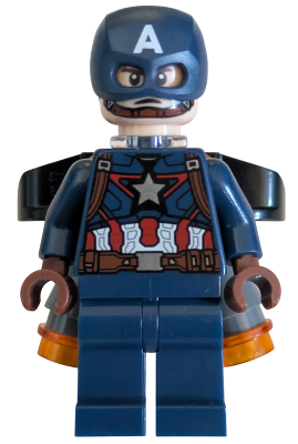 Captain America - Dark Blue Suit with Reddish Brown Belt and Harness