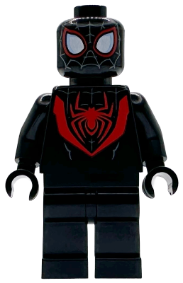 Spider-Man (Miles Morales) - Dark Bluish Gray Webbing on Head