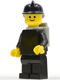 Fire - Black Fire Helmet, Light Gray Air Tanks